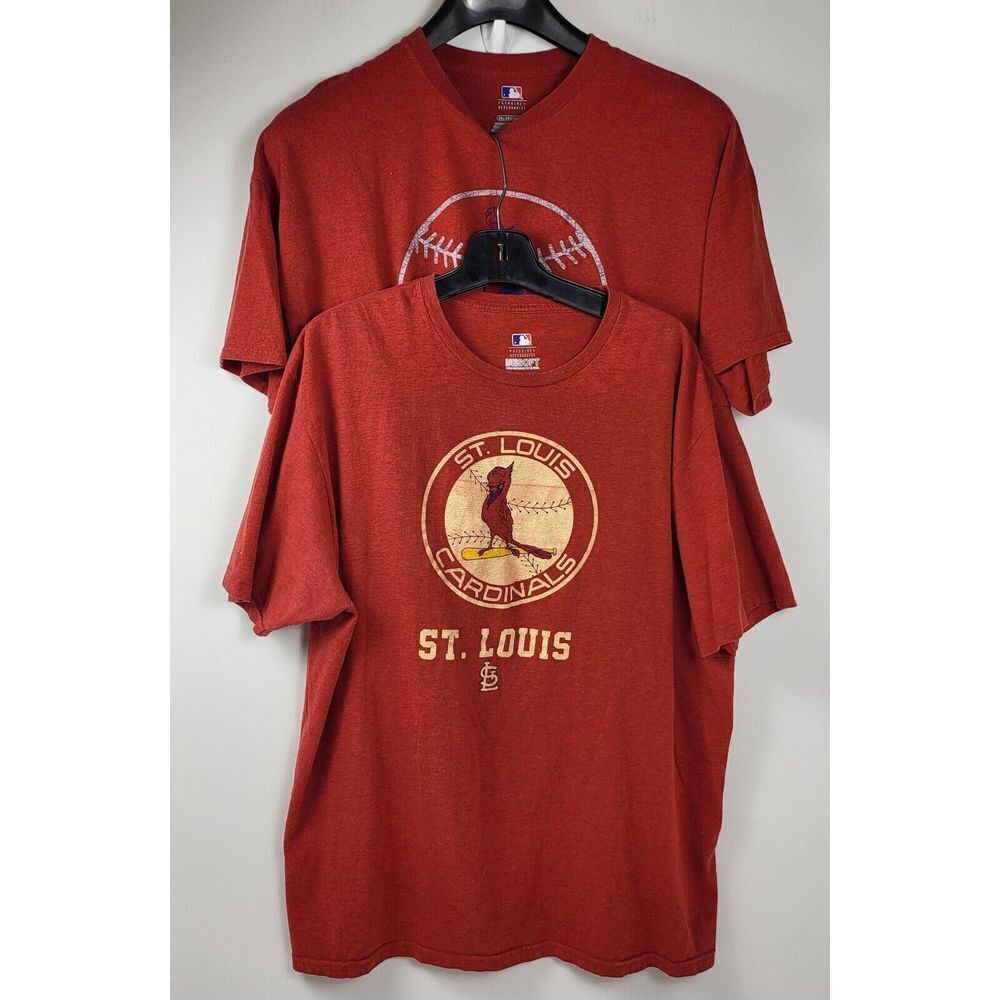 2 St Louis Cardinals Genuine Merchandise T Shirts Red Baseball‎ MLB Size 2XLarge